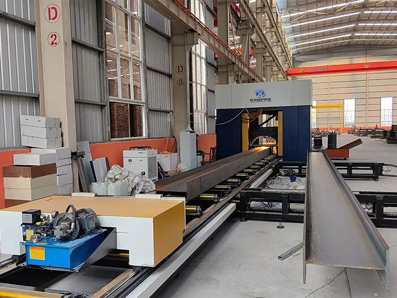 KT12 Rotary Table H Beam Laser Beveling Cutting Machine