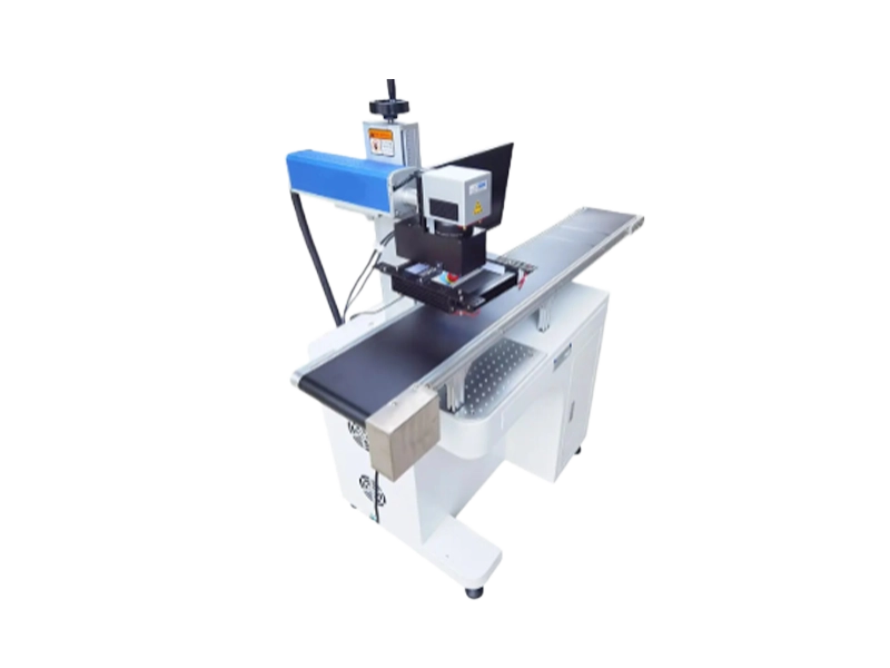 KML-FT Fiber Laser Marking Machine With Visual Positioning System And Conveyor Belt