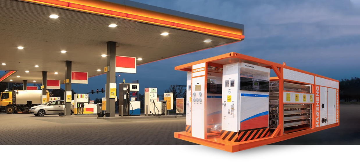 LNG Refilling Dispenser with Gas Storage Tank