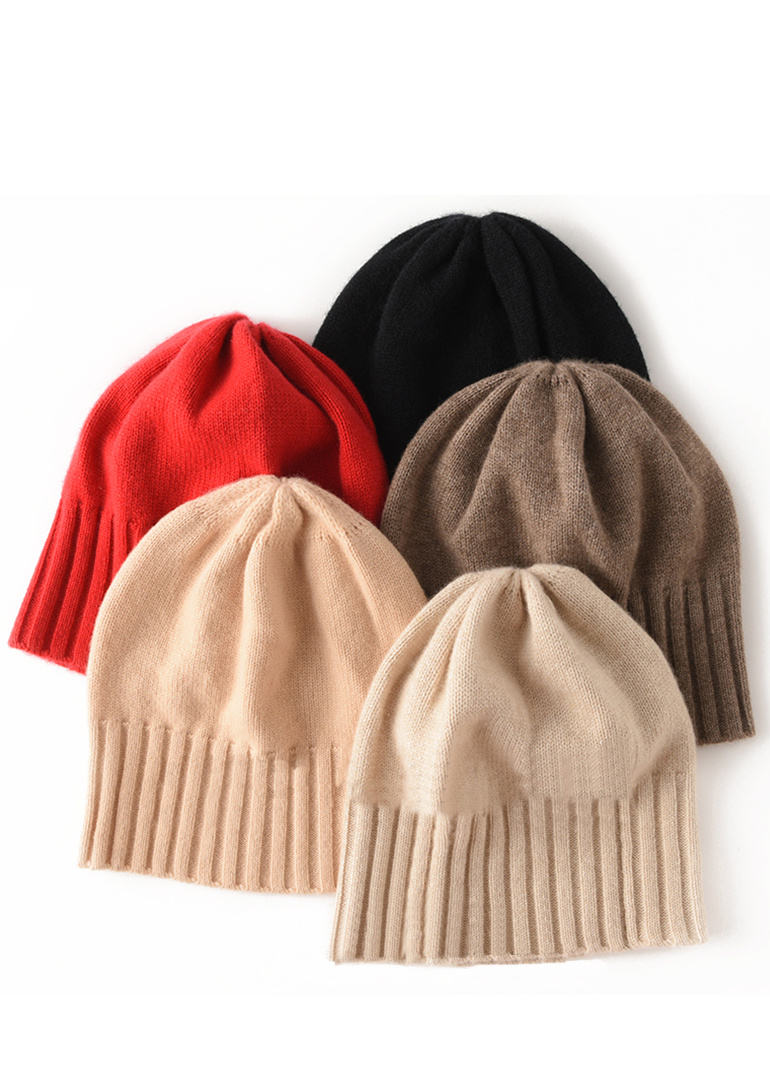 HIGH RIB EDGE KNITTED BEANIE