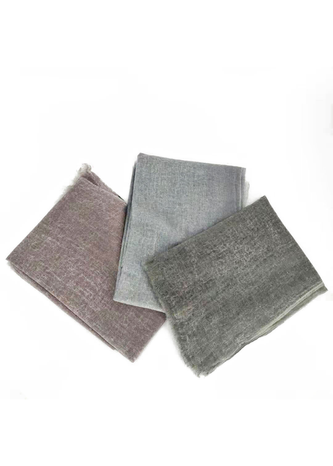 SHORT FRINGE WORSTED BIG SCARF