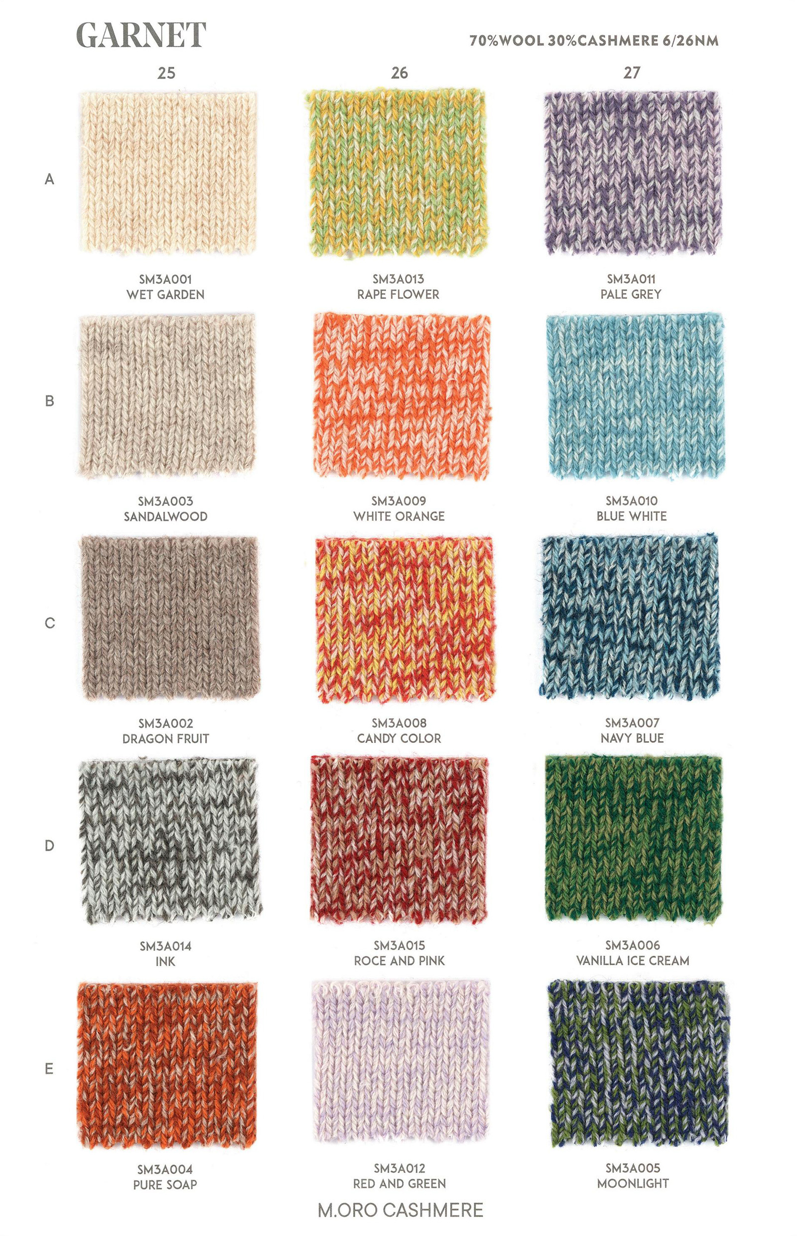M.ORO CASHMERE AMBER+NEPS+GARNET