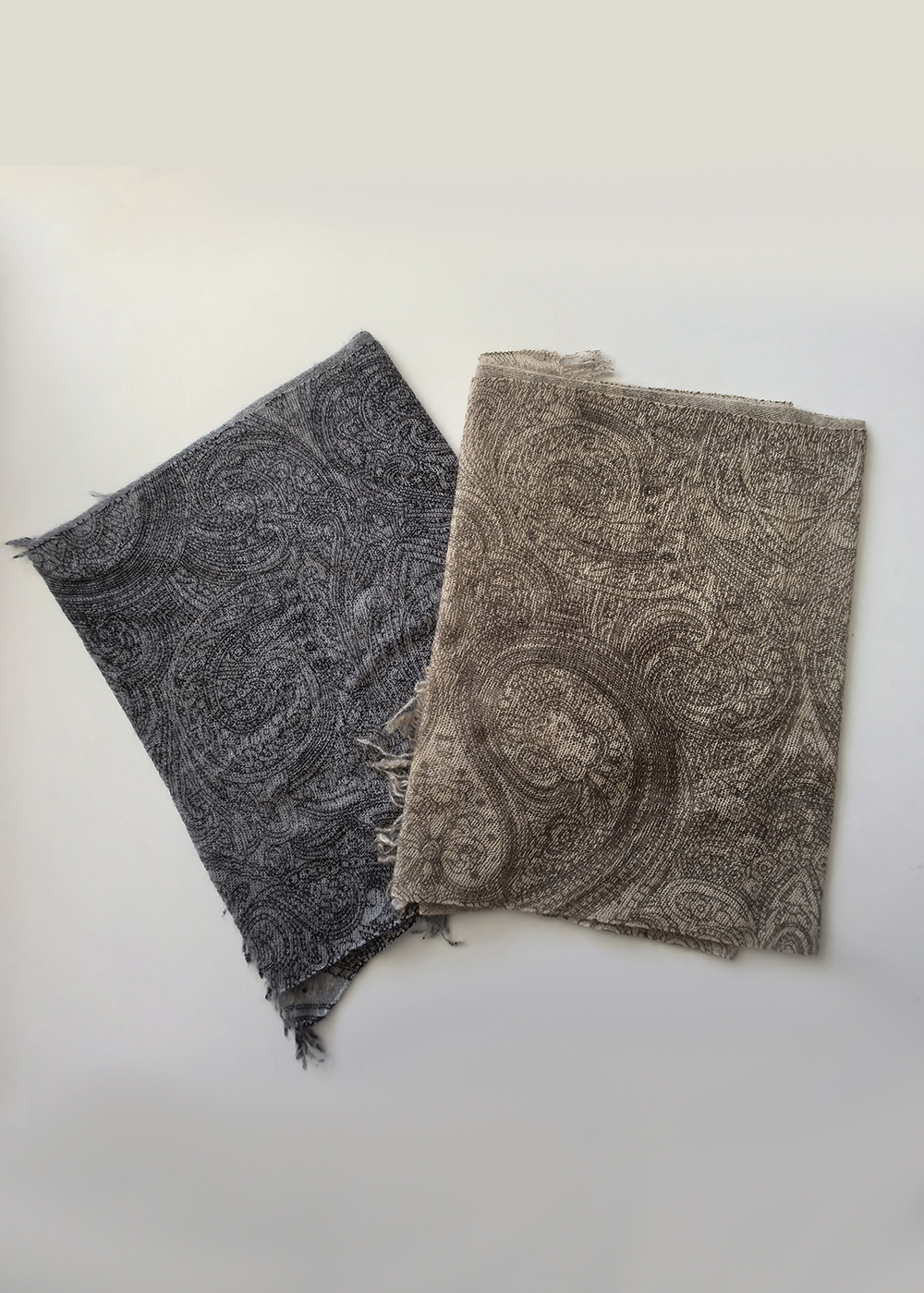 WORSTED CASHMERE PRINT SCARF