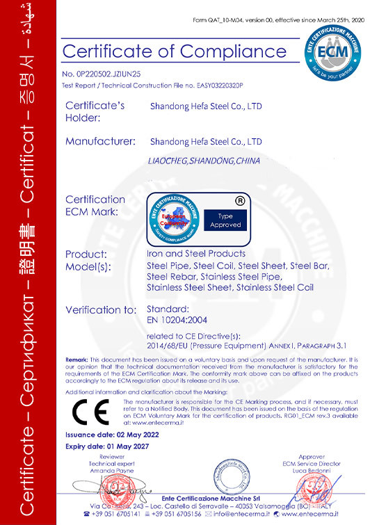 Certificate of Compliance