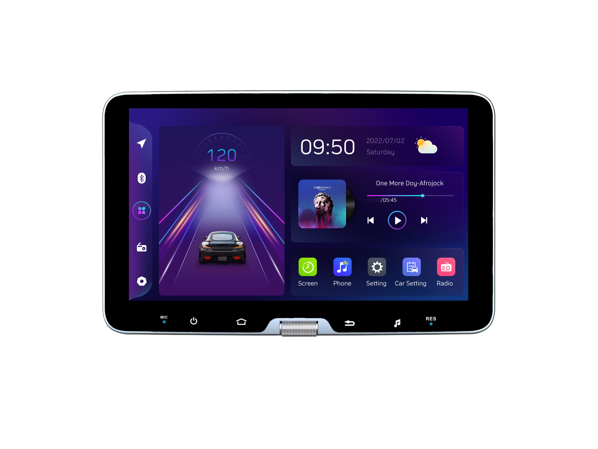 Ajuste manual universal de 10 pulgadas para girar la radio Android estilo Mercedes - Benz