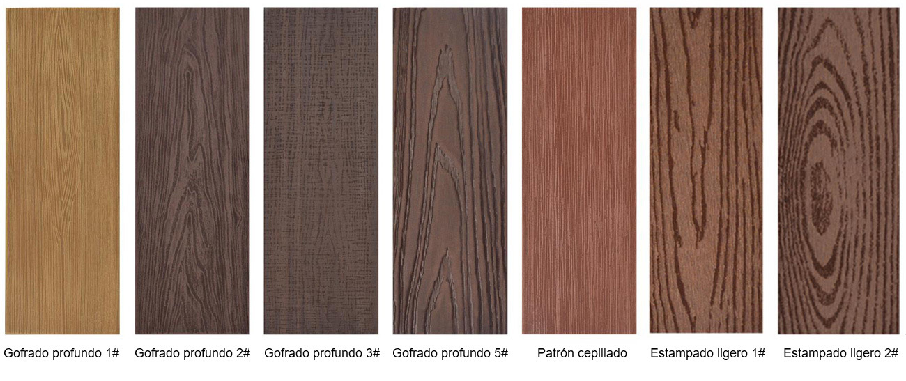 Panel de pared con hebilla de madera plástica de coextrusión