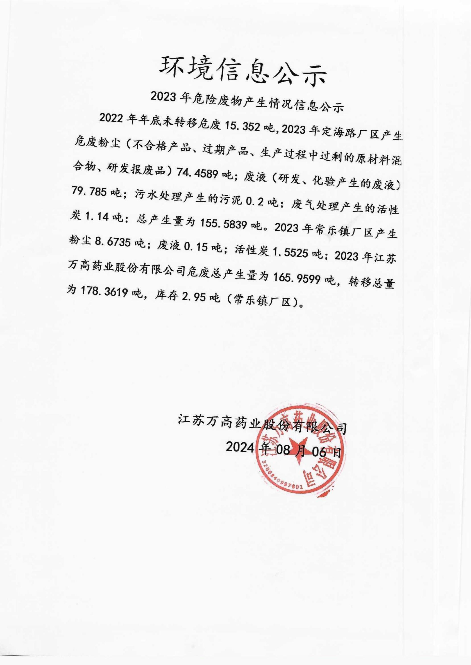 环境信息公示
