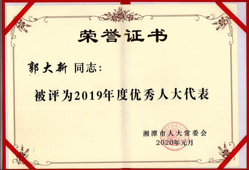 湘潭市2019年度優(yōu)秀人大代表