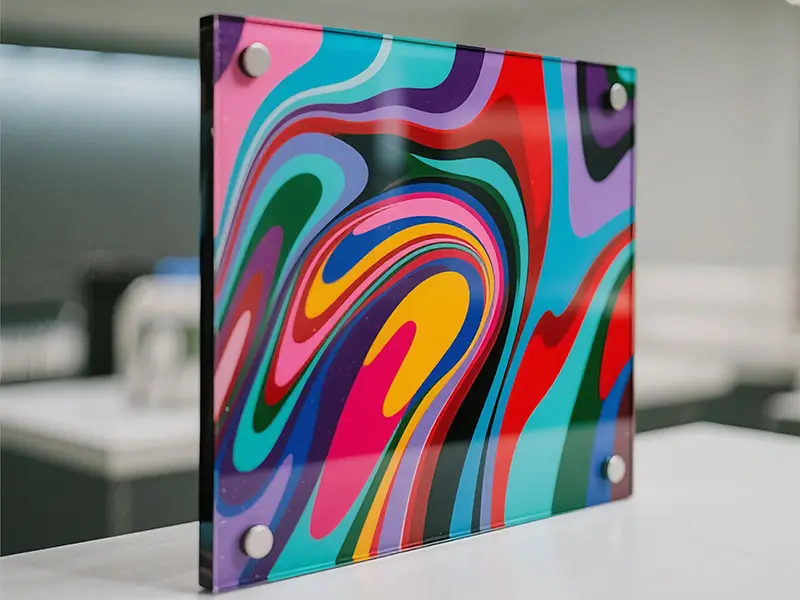 Spray-painted glass