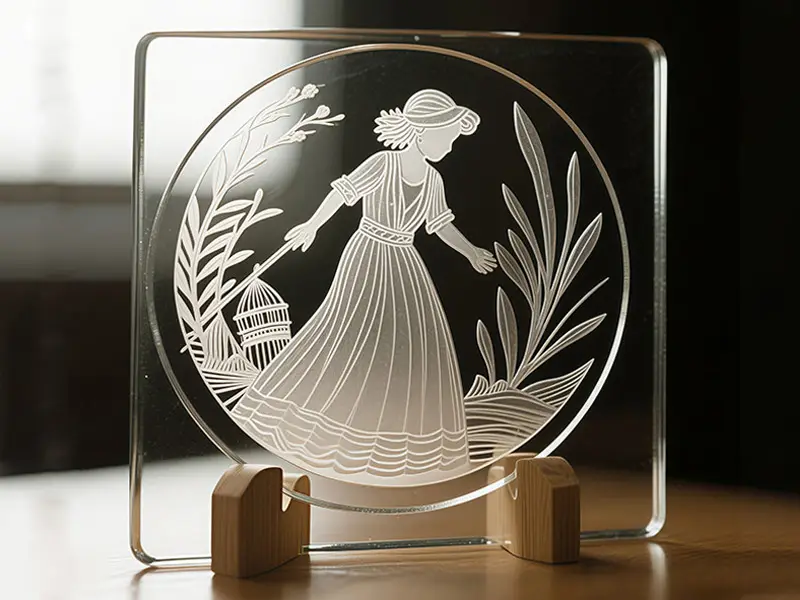 Mechanically engraved glass