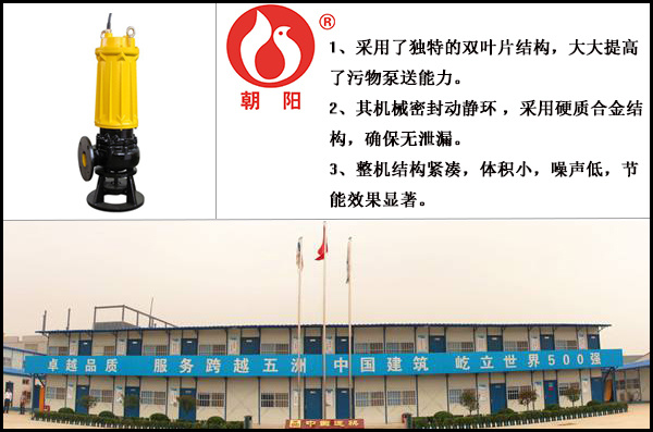 中建二局第二建筑工程有限公司在朝陽(yáng)泵業(yè)采購一批JYWQ自動(dòng)攪勻排污泵