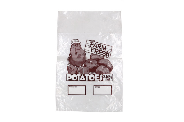 Transparent bread bag food bag (light brown print potato)