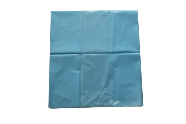 Large, transparent blue flat pocket