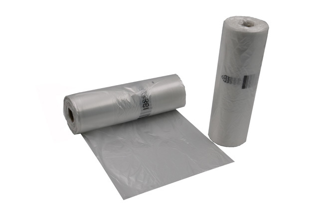 Transparent plastic bag (black HDPE triangle recycling)