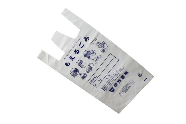 White vest bag garbage bag (blue, Imari City)