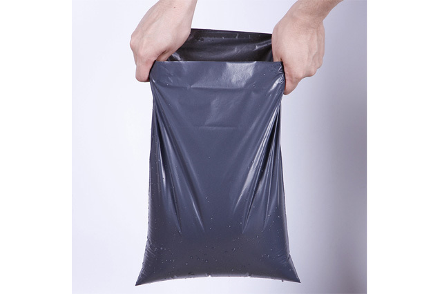 Black and gray express mail bag