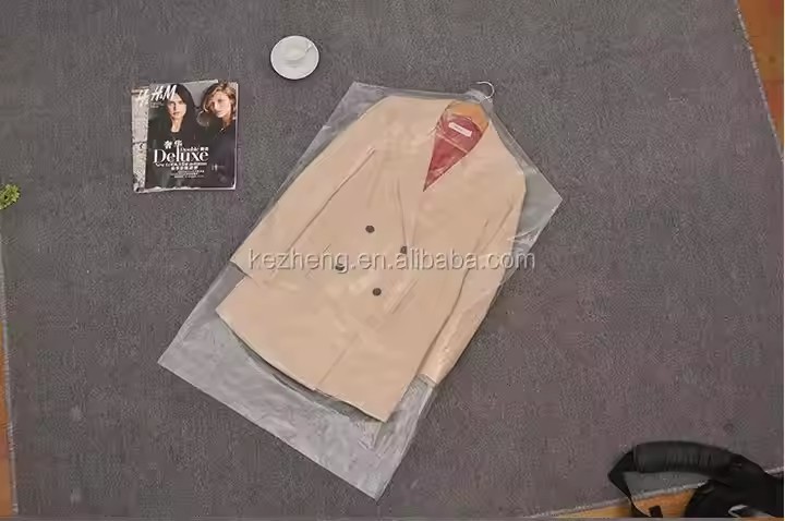 Wholesale transparent plastic dry cleaning PE garment bags for packaging and storing clothes on rolls