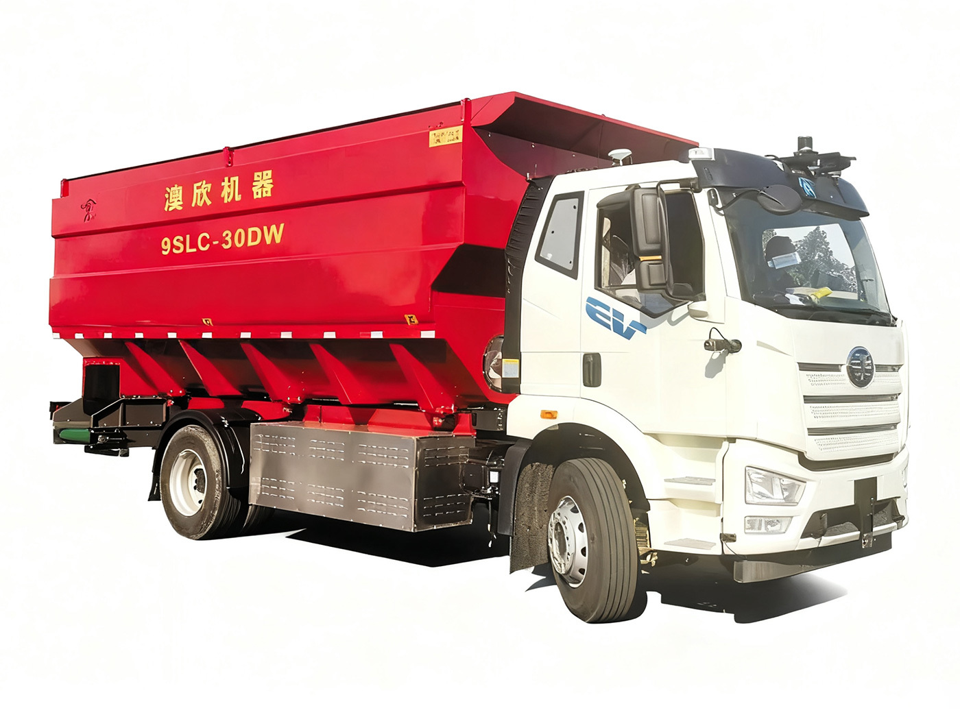New-energy electric manned & autonomous material-spreading vehicles