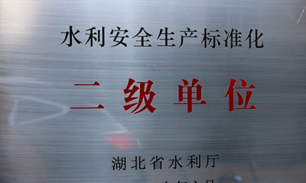 我公司持續(xù)保持“水利安全生產(chǎn)標(biāo)準(zhǔn)化二級”