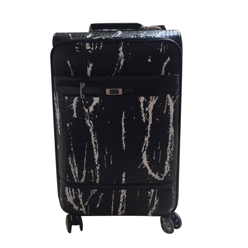 Light Weight Trolley Luggage Pu Vintage Suitcase