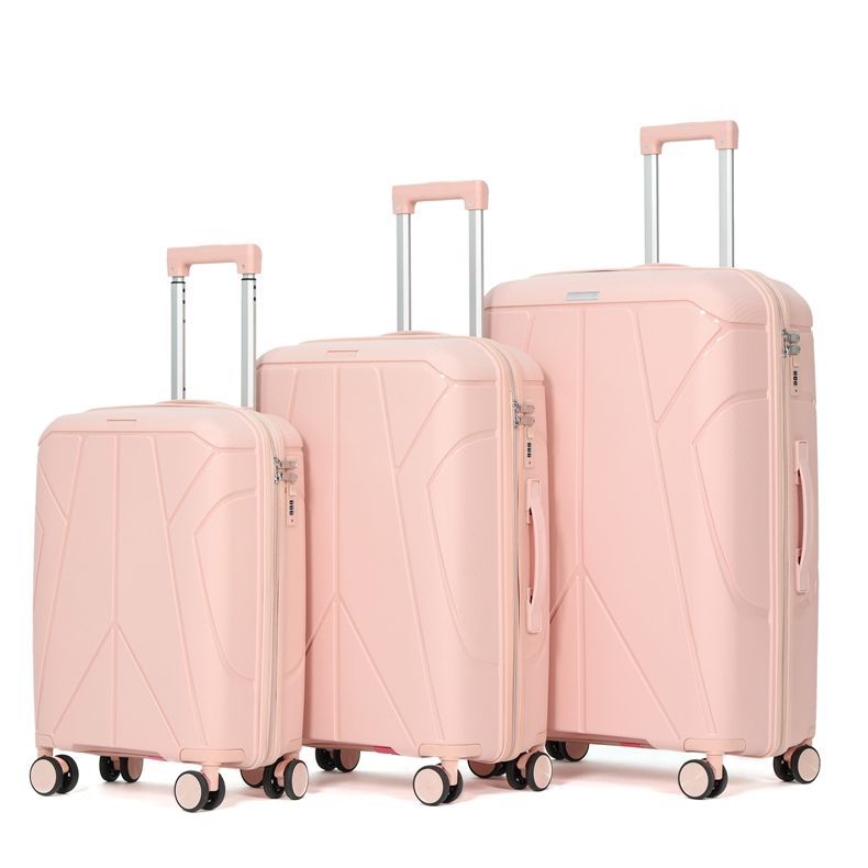 Wholesale Durable Suitcase Sets Hard Shell Luggage Package Trolley Case Suitcase Lightweight PP Luggage Travel Sets