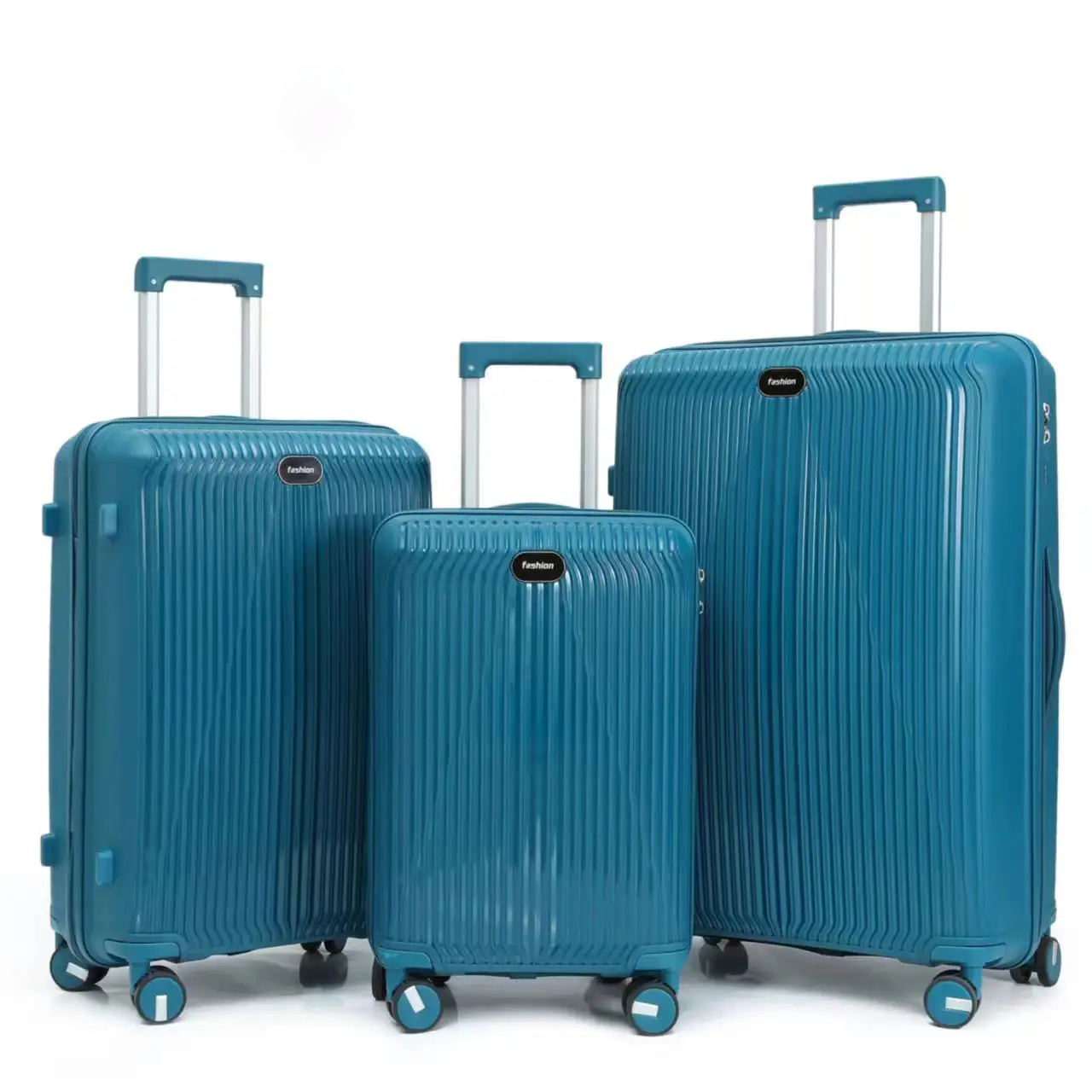 Luggage 360 Degree Silent Spinner Suitcase Hardshell Lightweight Customize Trolley Set Unisex Travel Trolley PP Suitcase Set