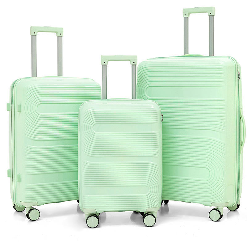 Wholesale Price Suitcases Sets Travel Trolley Luggage 4 Wheels Custom Logo PP Trolley Luggage Set Travel Bag PP Luggage Set