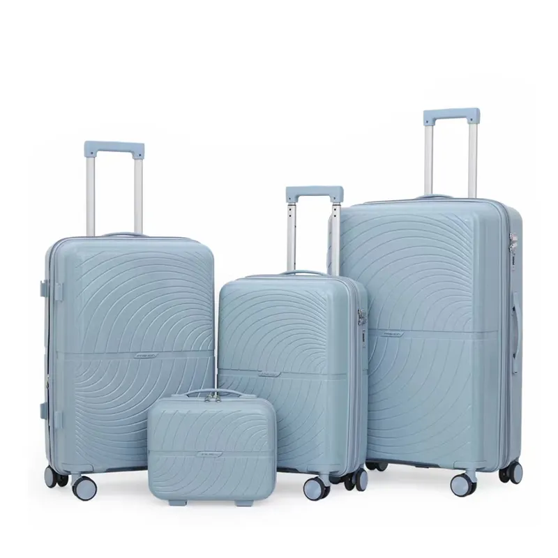 Travel Bags Luggage With Scratch-resistant PP Material Business Suitcase Set PP Luggage Sets Soft Handle Waterproof Wheels