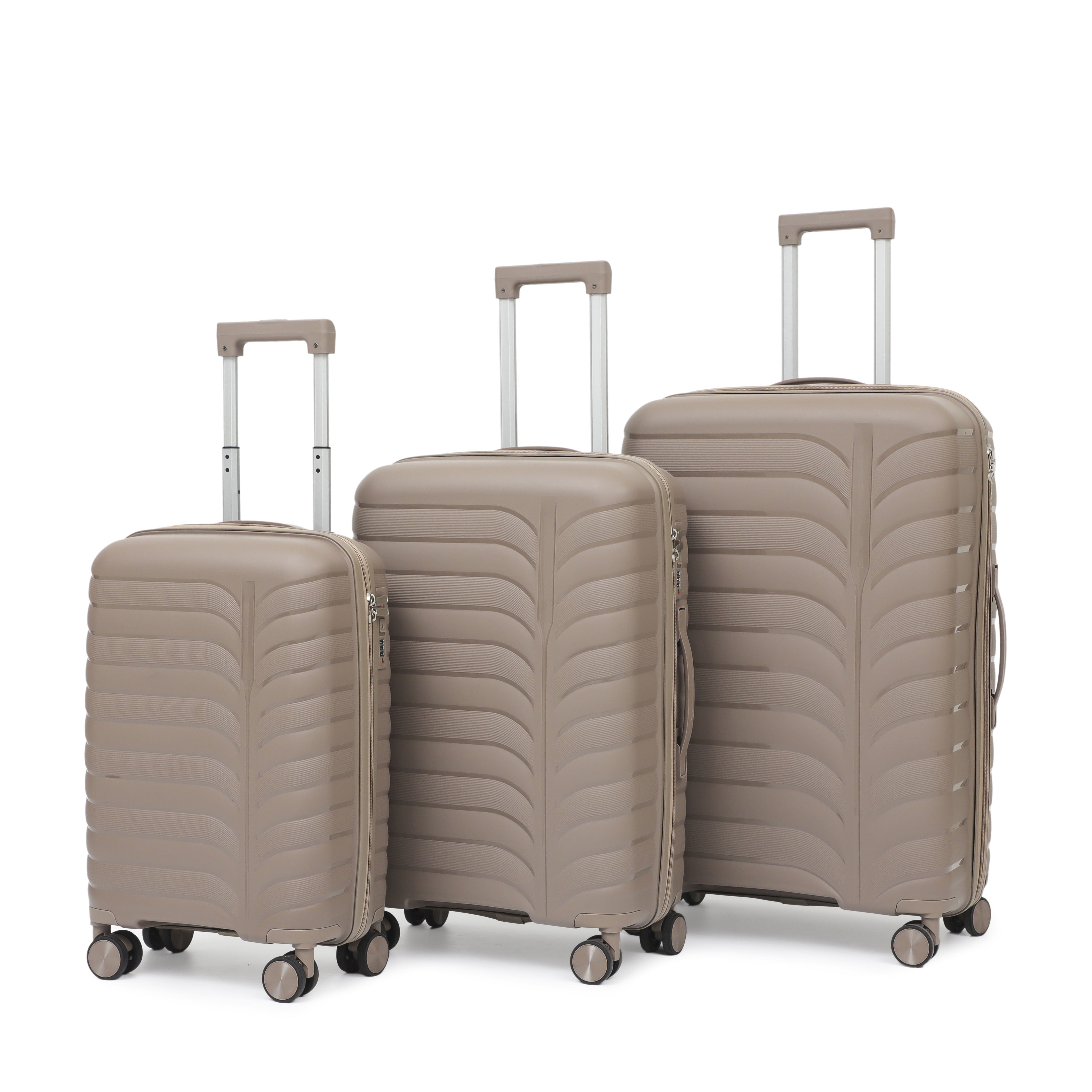 Factory Wholesale Products Luggage Set 3pcs 20 24 28 Inches Luggage PP Trolley Travel Suitcases