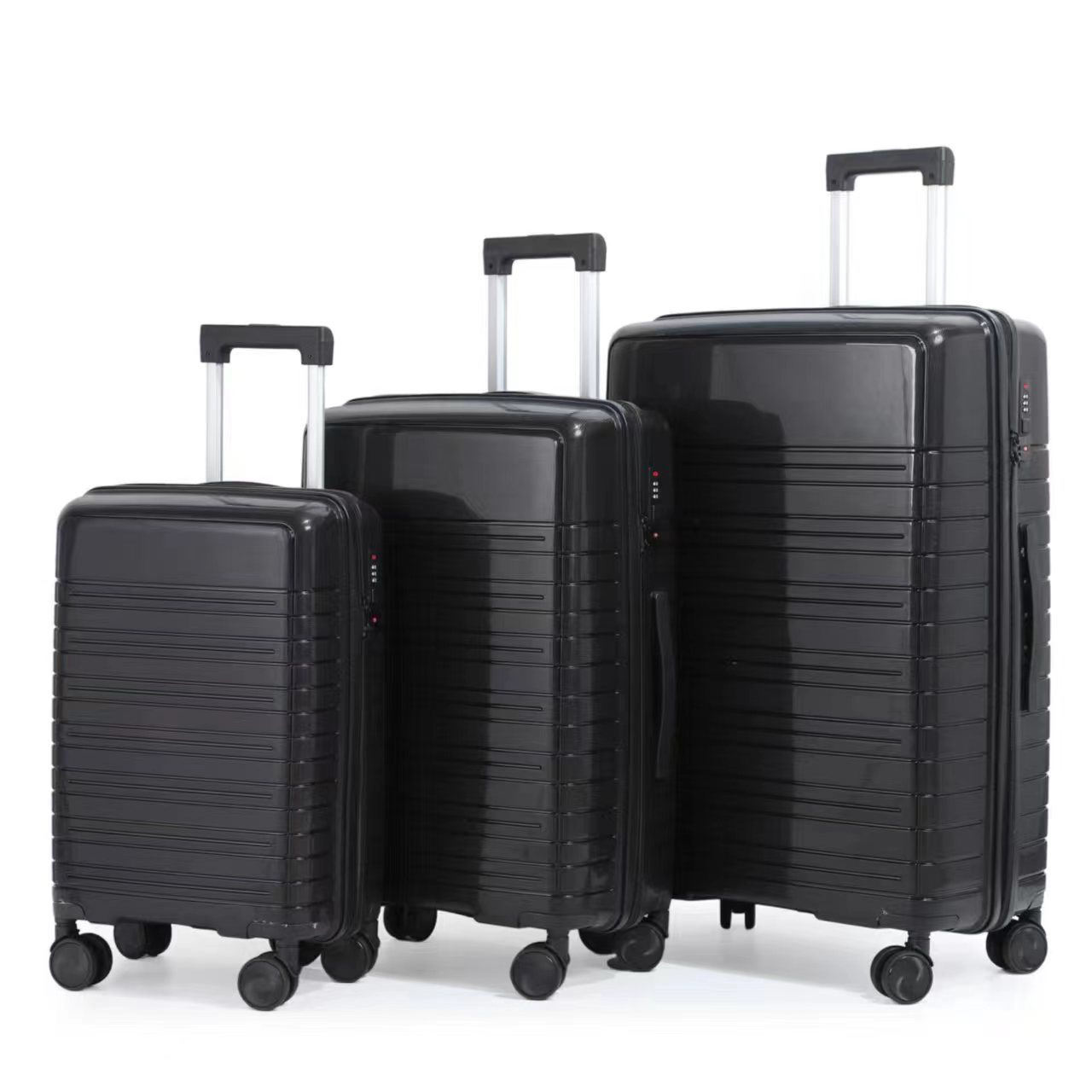 Cabin Suitcase Luggage Trolley Case Suitcase PP Travelling Bags Trolley Luggage with 4 Spinner 360 Degree Wheels