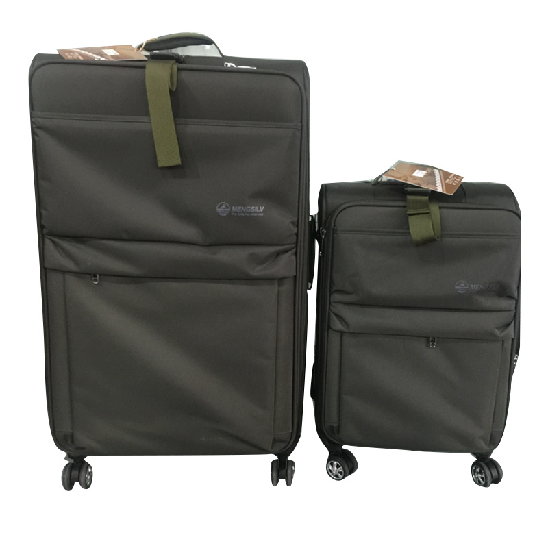 Soft Nylon Luggage Set 3pcs Aluminum Trolley case Trip Suitcase