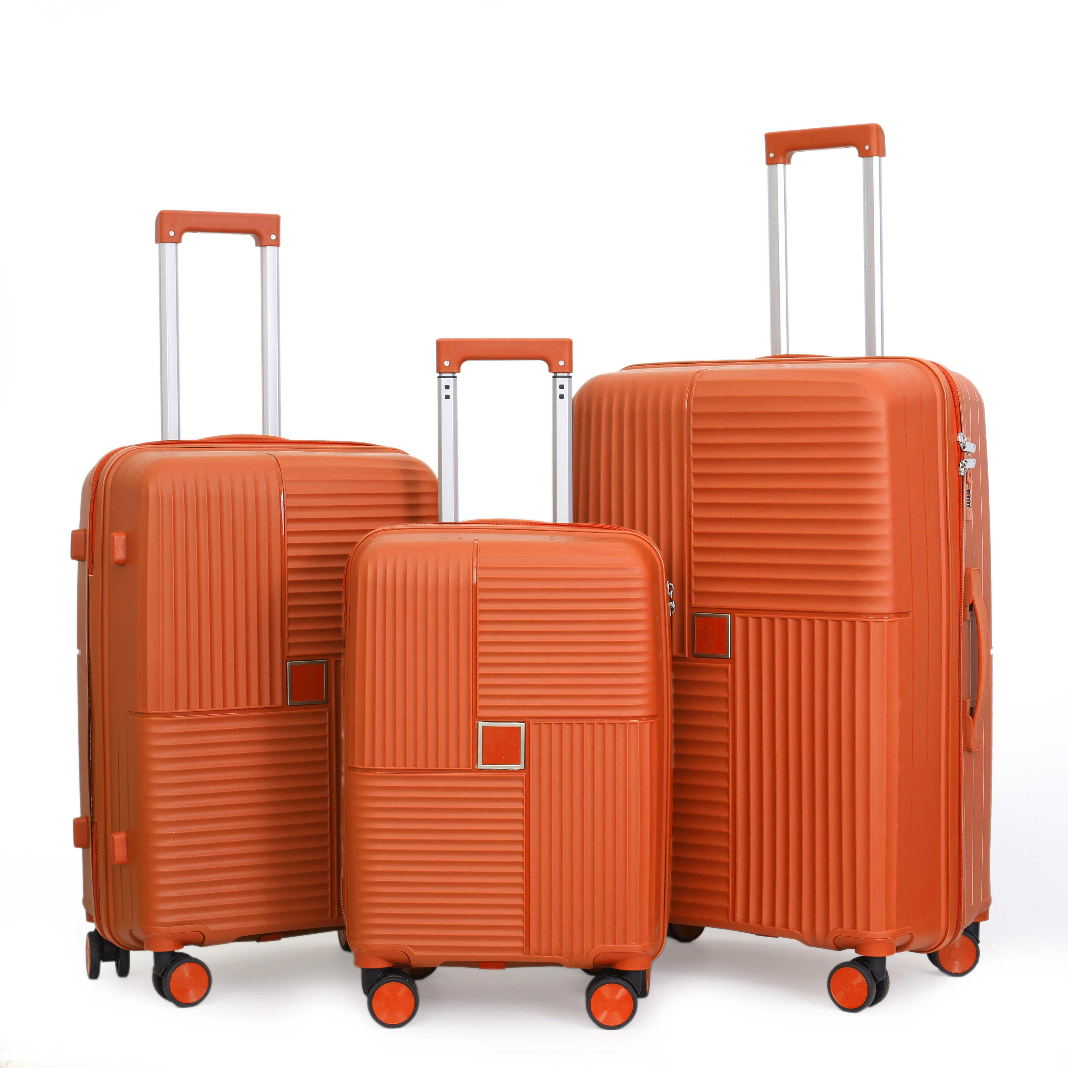 Lightweight Rolling Hardside Travel Luggage Set PP Suitcase Luggage Bag Trolley Case 20 24 28 Inch PP Travel Luggage Set