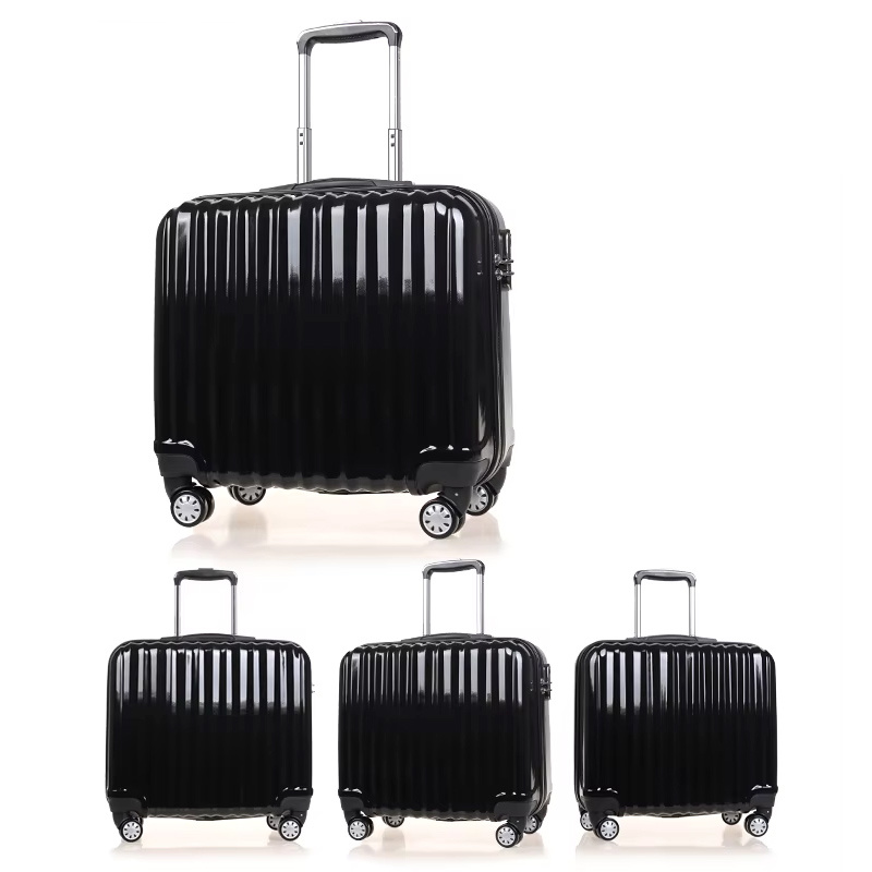 Eco-friendly ABS PET Luggage Bag 16inch Aluminum Trolley case Cabin Luggage Trip Suitcase