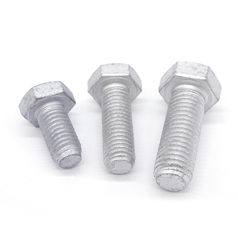 Hot dip galvanized hex bolt with 4.8 6.8 8.8 grade