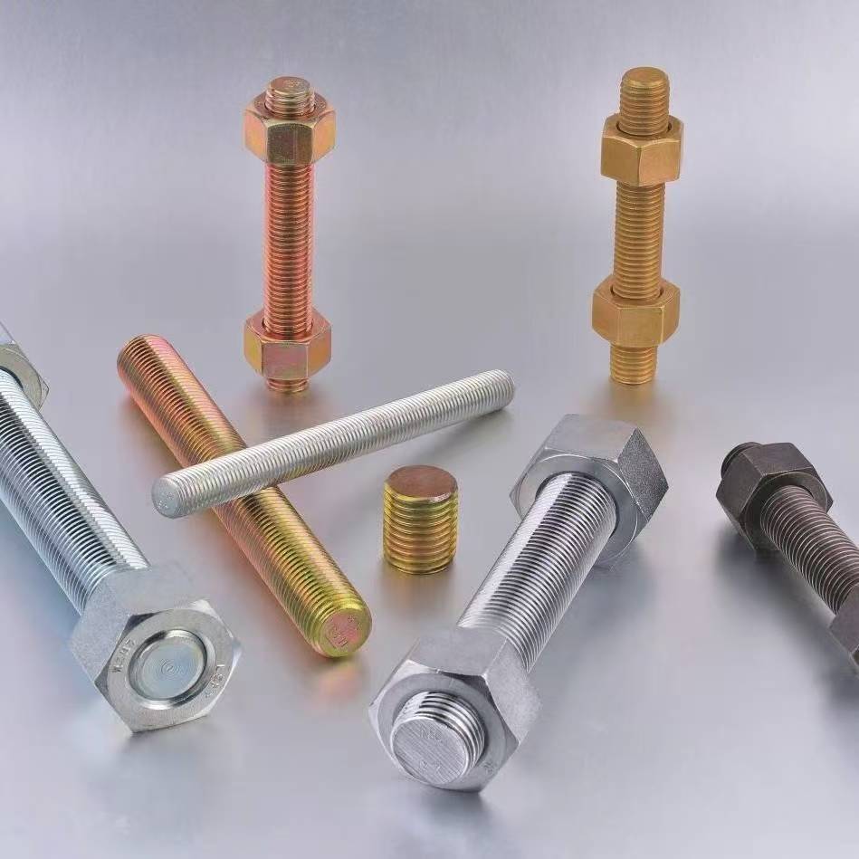 OEM length grade 8.8 10.9 12.9 stud bolts with heavy hex nuts