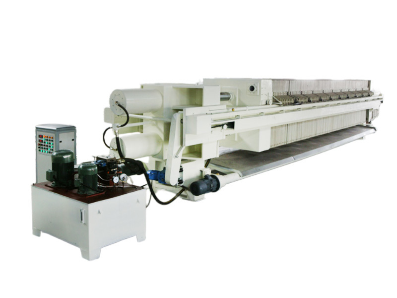 Double-cylinder quick-opening diaphragm filter press