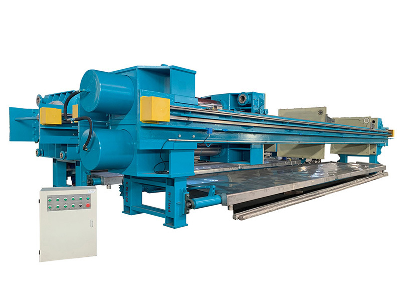 Multi-stage open filter press
