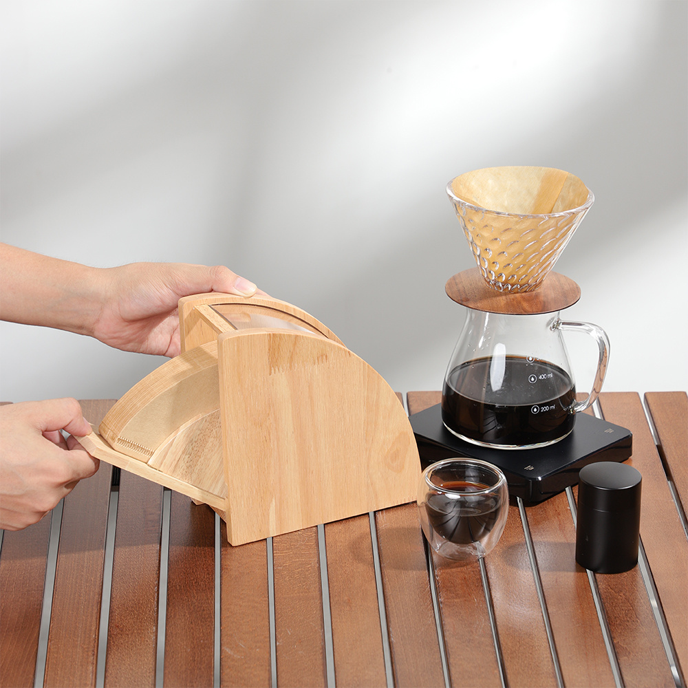 Pour-overCoffee Bamboo Filter Holder