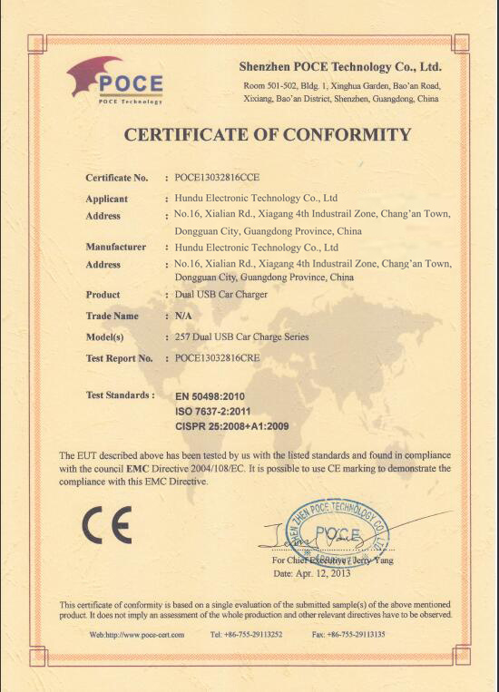 CE CERTIFICATION