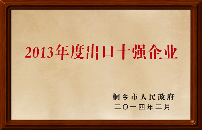 Top 10 export enterprises in 2013