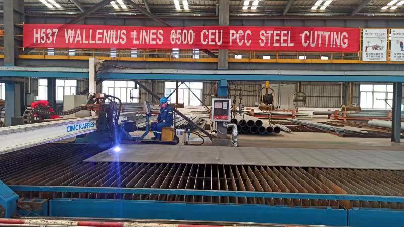 Steel Cutting of 6,500CEU Pure Car Carrier