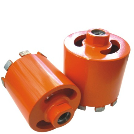 Laser welded diamond core drills for dry use