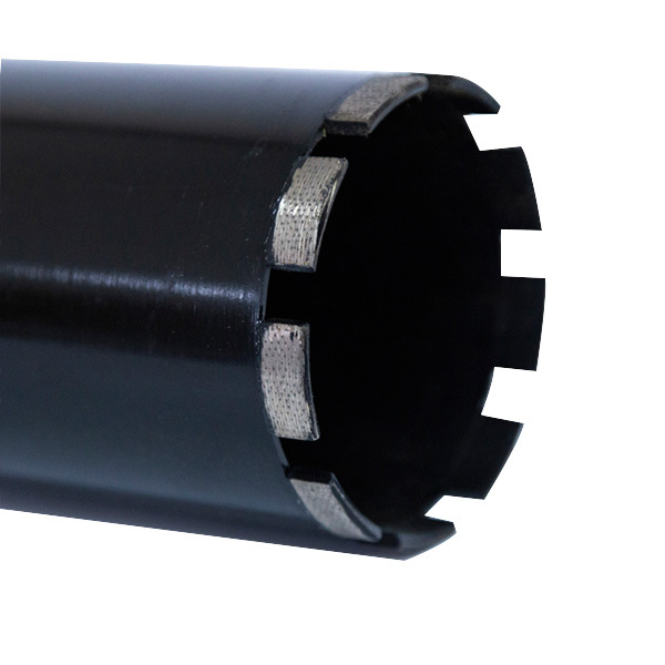 Laser welded diamond core drills with Even distribution rooftop segments