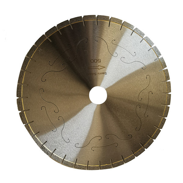 500-600mm Diamond saw blade for granite with laser cut semi-silent body