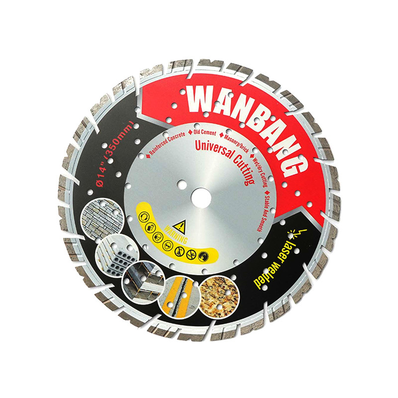 Laser welded diamond saw blade for concrete and granite fast cutting