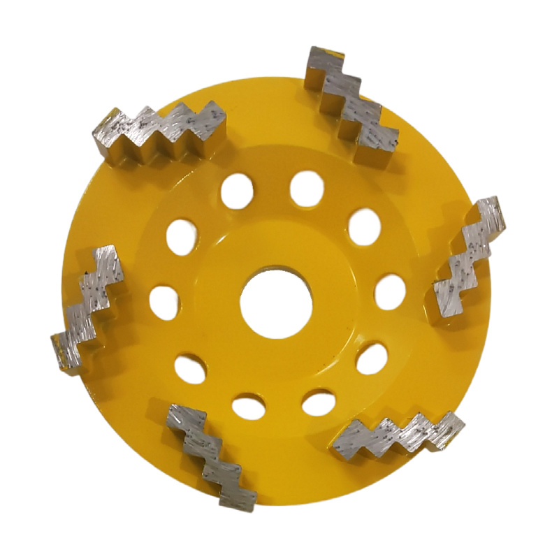 4-7 inch Special diamond floor grinding cup wheel Zigzag