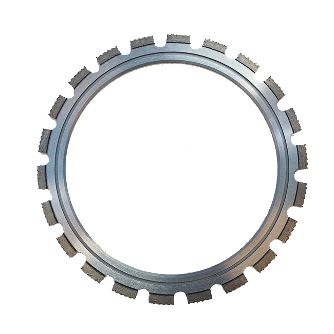 Laser welded diamond ring saw blade for reinforced concrete arix segments