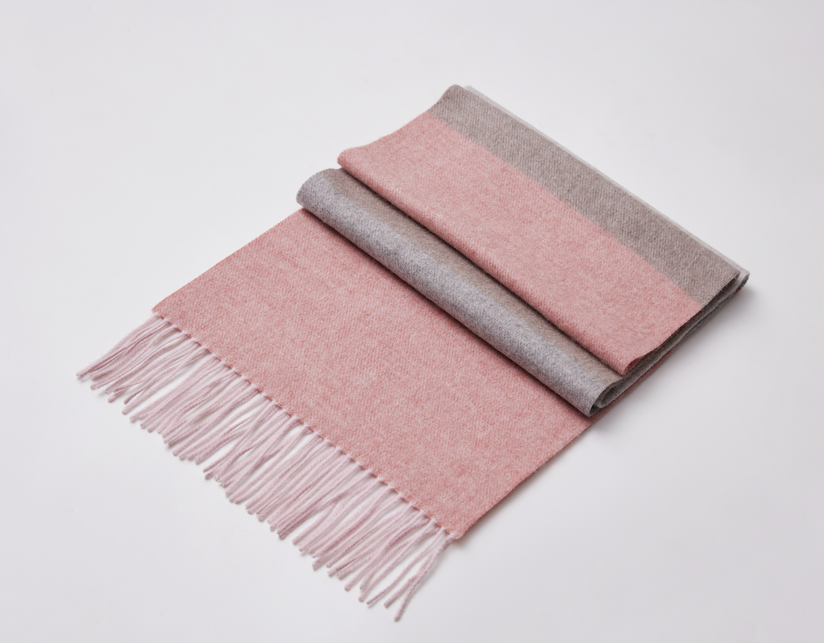 Woven Cashmere Stripe Scarf