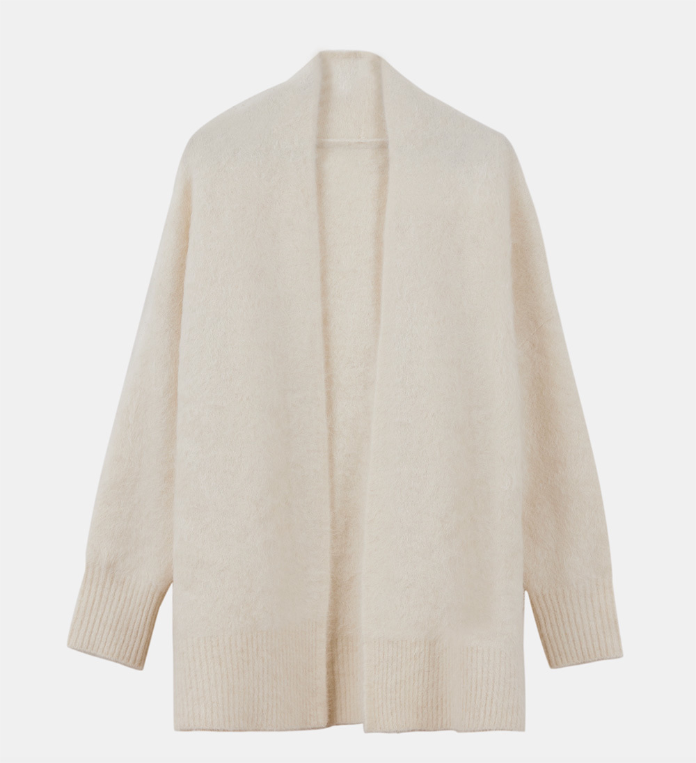 Alpaca Open Front Cardigan