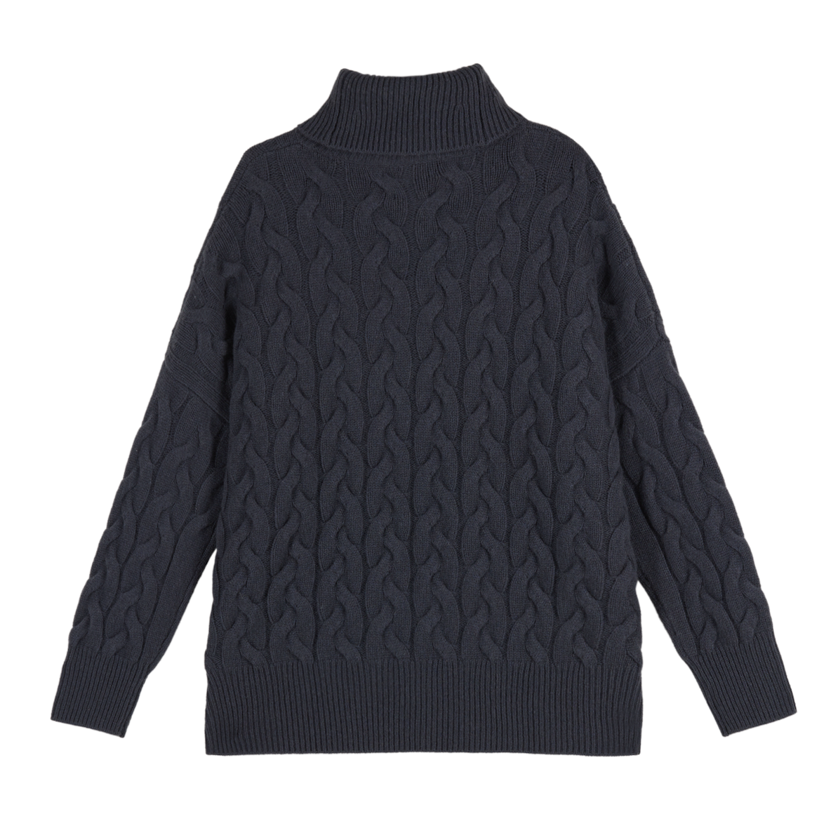 Chunky Cable Knit Wool Pullover